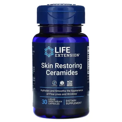 Трави Life Extension Кераміди для відновлення шкіри, Skin Restoring Ceramides, 30 жид (LEX-20963)