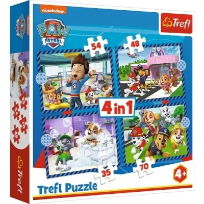 Пазл Trefl Paw Patrol Собачі справи 4 in 1 (35, 48, 54, 70) елемента (5900511346503)