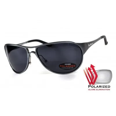 Сонцезахисні окуляри BluWater Alumination-3 Gun Metal Polarized Сірі (4АЛЮМ3-Г20П)