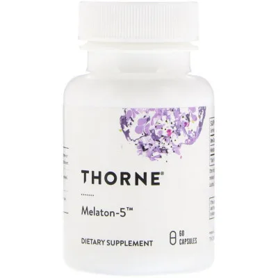 Вітамінно-мінеральний комплекс Thorne Research Мелатонін-5, Melaton-5, 60 капсул (THR-78002)