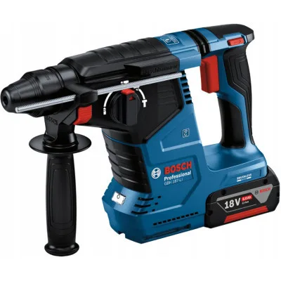 Перфоратор Bosch GBH 187-LI, патрон SDS-plus 24мм, 18В 1х5Аг, 2.4Дж, 3 режими, 980об/хв (0.611.923.022)