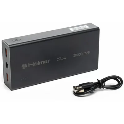 Батарея універсальна Hölmer NRG-01 Rabbit 20000mAh 22.5W Black (NRG-01 Rabbit)