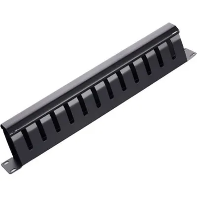 Кабельний організатор 19" 1U/12Port з кришкою, корпус метал Voltronic (20023)