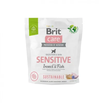 Сухий корм для собак Brit Care Dog Sustainable Sensitive Insect and Fish 1 кг (8595602559213)