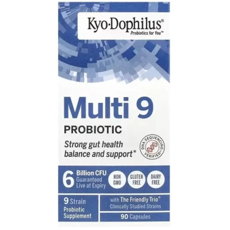 Вітамінно-мінеральний комплекс Kyolic Пробіотики мульти, 6 млрд КУО, Kyo-Dophilus, Multi 9 Probiotic, 6 Billion CFU (WAK-61049)