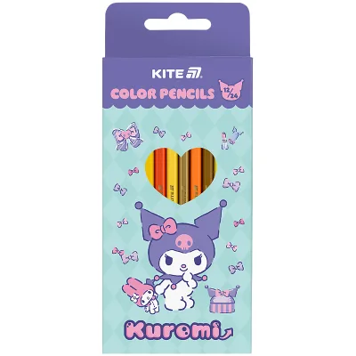 Олівці кольорові Kite Kuromi двосторонні, 12 кольорів (HK25-054-2)