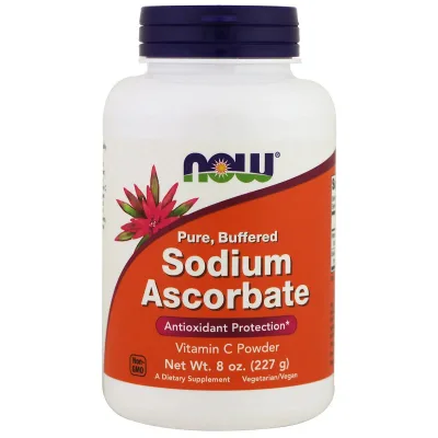 Вітамін Now Foods Аскорбат натрію, Sodium Ascorbat, порошок, 227 г (NOW-00760)