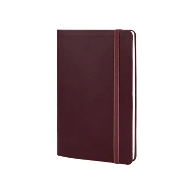Книга записна Optima А5 VIVELLA, м’яка обкладинка, гумка, білий блок лінія, бордо (O27104-18)