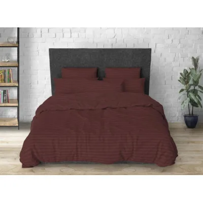 Підковдра MirSon Бязь 17-0617 Stripe Brown полуторна 143х210 см (2200008202637)
