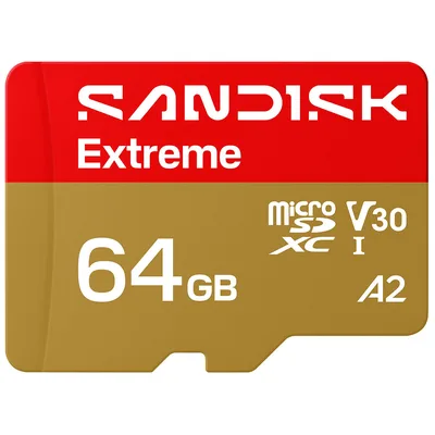 Карта пам'яті SanDisk 64GB microSDXC C10 UHS-I U3 A2 V30 R170/W80MB/s Extreme GO (SDSQXGN-064G-GN6MN)