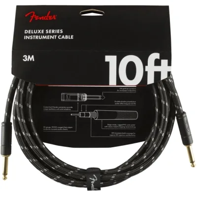 Інструментальний кабель Fender Cable Deluxe Series 10' Black Tweed (228466)