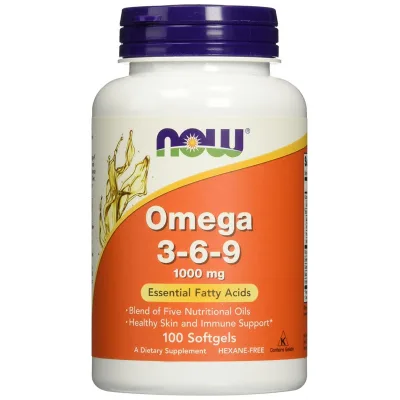 Жирні кислоти Now Foods Омега 3-6-9 1000мг, 100 желатинових капсул (NF1835)