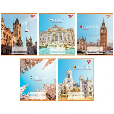 Зошит Yes Greatest cityes 96 аркушів лінія (767179)