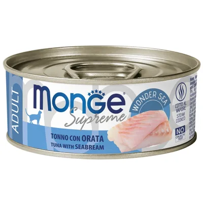 Консерви для котів Monge Wet Kitten тунeць та морський лящ 80 г (8009470007955)