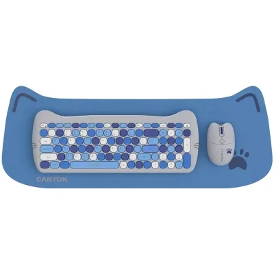 Комплект Canyon HSET-W6 Kitty Edition Wireless UA Blue (CNS-HSETW6BL)