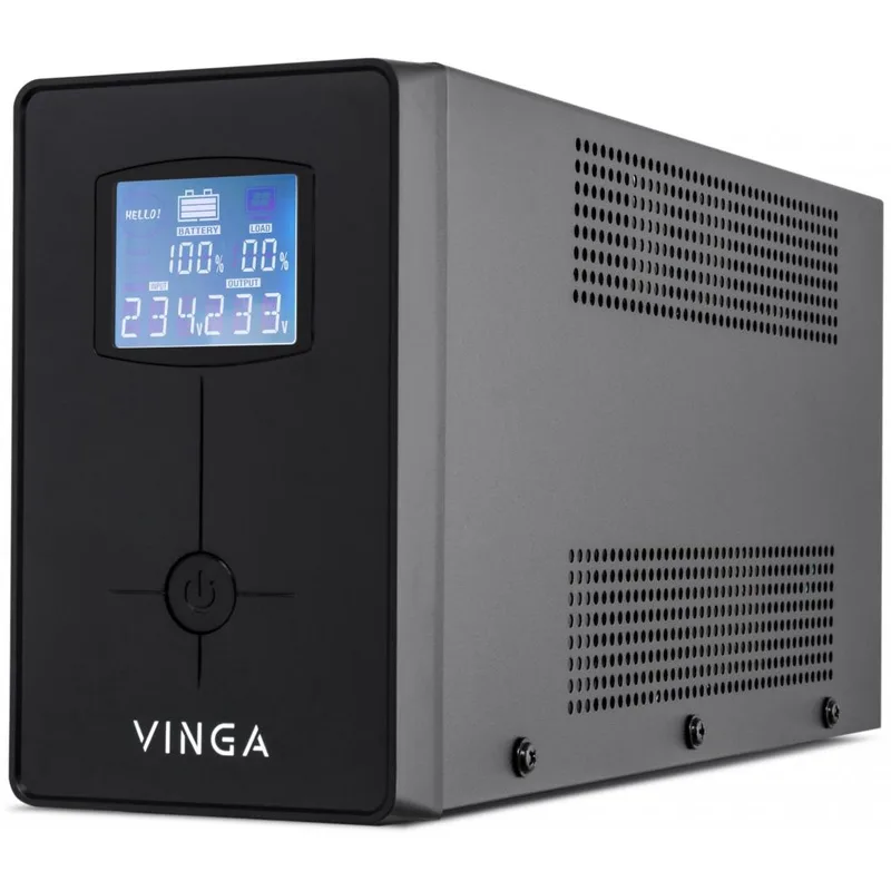 Пристрій безперебійного живлення Vinga LED 1200VA (VPC-1200PRM3)