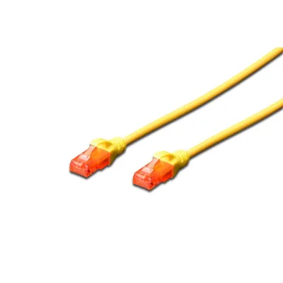 Патч-корд 1м, UTP, cat.6, CCA, AWG 26/7, PVC, yellow Digitus (DK-1612-010/Y)