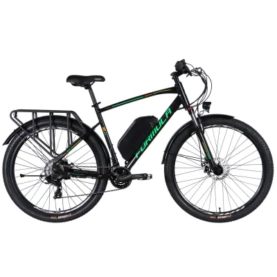 Електровелосипед Formula eCURSOR MAN AM DD 29" 21" 48B 17.5А*г 500Вт 2026 чорно-зелений (ELB-FR-29-248)