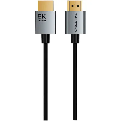 Кабель мультимедійний HDMI M to HDMI M 2.0m V2.1 8K60Hz Cabletime (CA915910)
