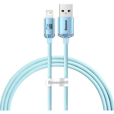 Дата кабель USB 2.0 AM to Lightning 2.0m 2.4A sky blue Baseus (CAJY001203)