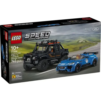 Конструктор LEGO Speed Champions Jaguar Project 7 та Land Rover Defender (77264)