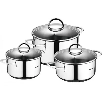 Набір посуду Bergner Classic 1.7 л, 2.3 л, 3.3 л 6 предметів (BG-6284)