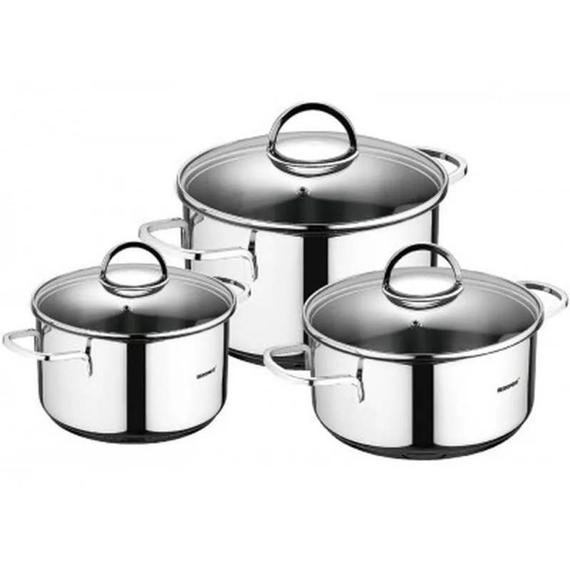 Набір посуду Bergner Classic 1.7 л, 2.3 л, 3.3 л 6 предметів (BG-6284)
