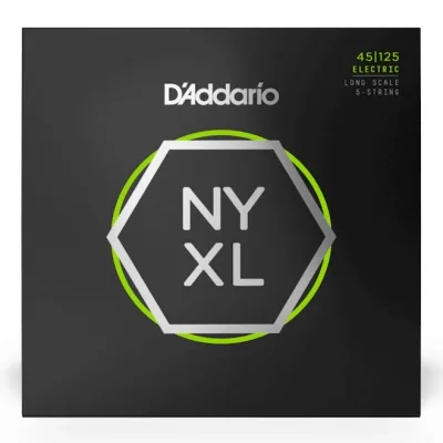 Струни для гітари D'Addario NYXL Bass Light Top / Medium Bottom 5-String (45-125) (NYXL45125)