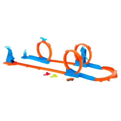 Автотрек Hot Wheels Track creator Потрійна петля (JDW39)