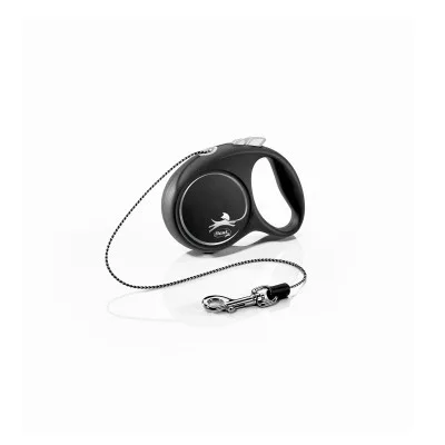 Повідець для собак Flexi Black Design XS трос 3 м (чорний) (4000498033203)