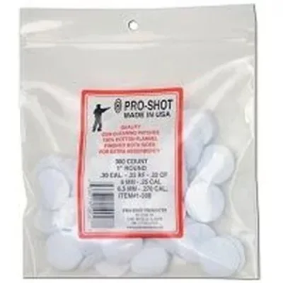 Патч для чищення зброї Pro-Shot .22 - .270 - 1" круглий бавовна 300 шт/уп (1-300)