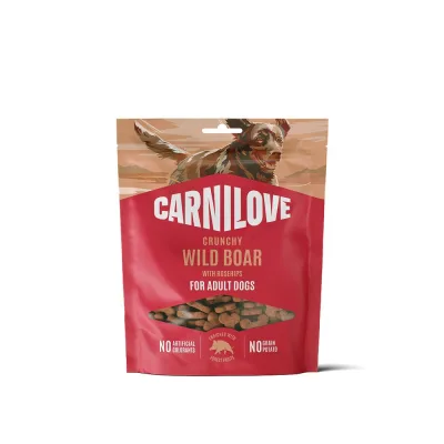 Ласощі для собак Carnilove Crunchy Snack Wild Boar with Rosehips 200 г (8595602582594)