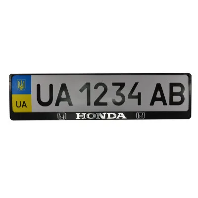 Рамка номерного знака CarLife пластик з об'ємними літерами Honda (2шт) (24-005)