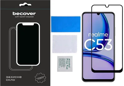 Скло захисне BeCover Realme C53 Black (710105)