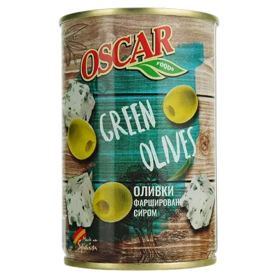 Овочева консервація Oscar foods Оливки фаршировані сиром 300 г (8413552052458)