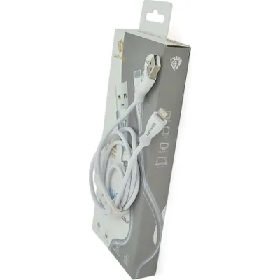 Дата кабель USB 2.0 AM to Lightning 1.0m 2.4A white Voltronic (LC901)