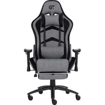 Крісло ігрове GT Racer X-2534-F Gray/Black Suede (X-2534-F Fabric Gray/Black Suede)
