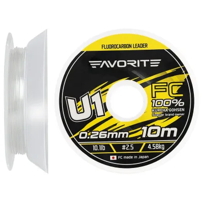 Флюорокарбон Favorite U1 FC 10m 2.5/0.26mm 10.1lb/4.58kg (1693.11.80)