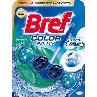 Туалетний блок Bref Кольорова вода Евкаліпт 50 г (9000101350708/9000101853087)