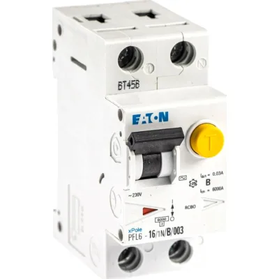 Диференціальний автоматичний вимикач Eaton PFL6-16/1N/B/003 (286431)
