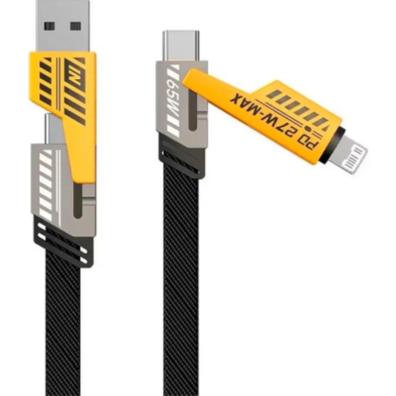 Кабель WUW-X207 USB 3 in 1 65W black (6972573336524)