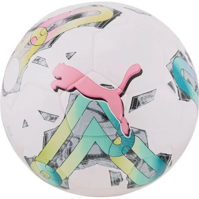 М'яч футбольний Puma Orbita 5 TB Hardground Уні 5 Білий / Рожевий / Мультиколор (4065449745024)