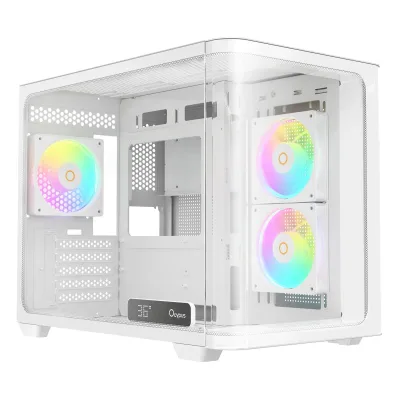 Корпус для ПК OCYPUS IOTA C50 WH CURVE ARGB DIGITAL (IOTA-C50-WHD300CD-GL)