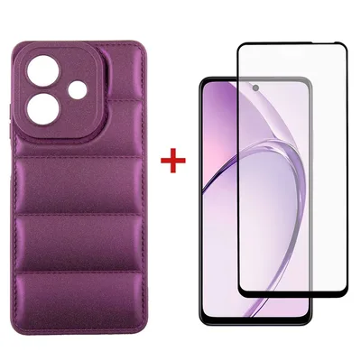 Чохол до мобільного телефона Dengos Oppo A3X Soft + glass (Purple) (DG-KM-125)