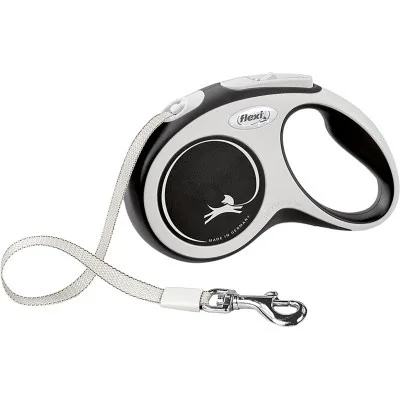 Повідець для собак Flexi New Comfort S стрічка 5 м (чорний) (4000498043547)