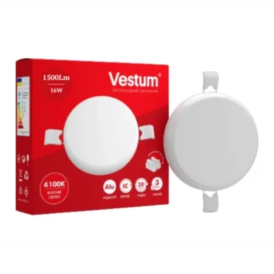 Світильник Vestum LED "без рамки" круг 16W 4100K (1-VS-5512)