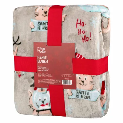 Плед Ardesto Christmas Flannel 160х200см, 100% поліестер, різдвяні котики (ART0120PB)