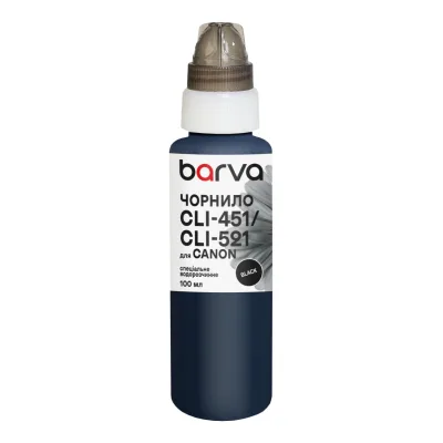 Чорнило Barva Canon CLI-426/CLI-451/CLI-521 100 мл, special, black (C521-285e)