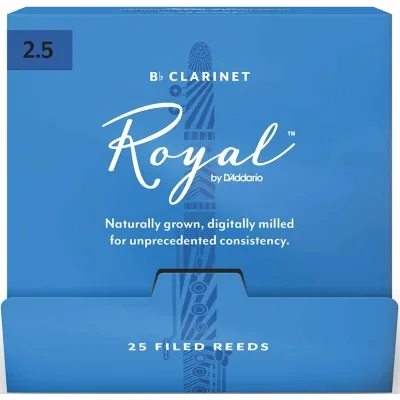 Тростина для кларнета D'Addario Royal - Bb Clarinet #2.5 - 25 Box (RCB0125-B25)