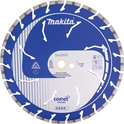 Круг відрізний Makita алмазний COMET по бетону сегментний 230х22,23 мм, сухий різ (B-12784)